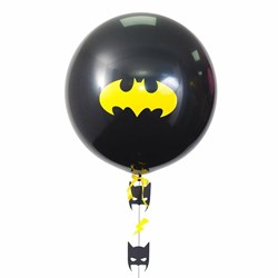 Шар-гигант черный "Batman" с гирляндой 610 - фото 5530