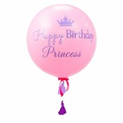 Шар-гигант с надписью "Happy birthday Princess" и гирляндой принцессы 652